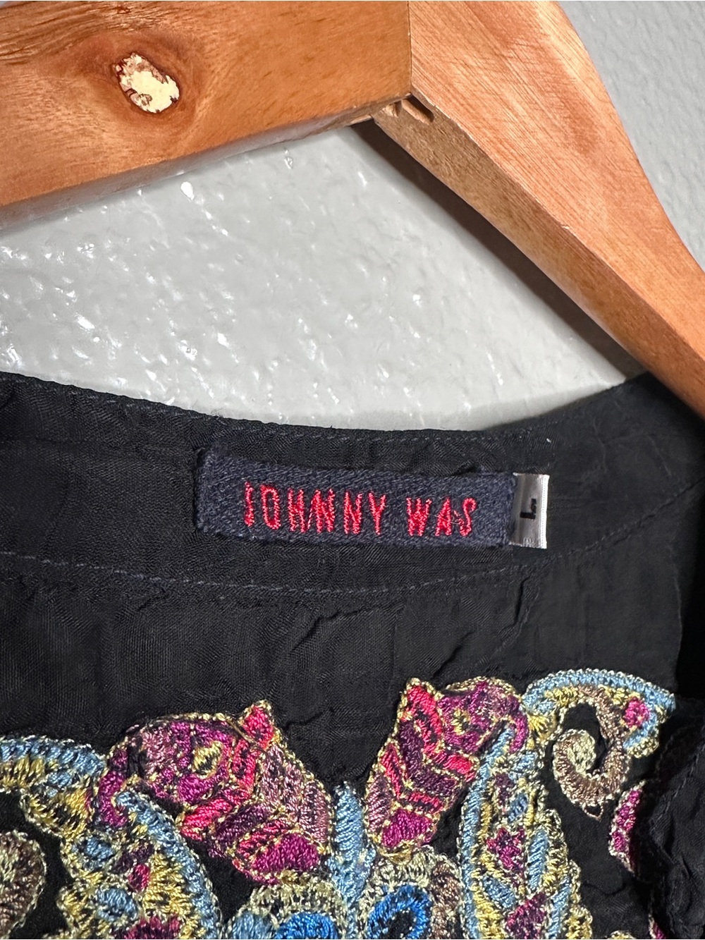 Johnny Was floral embroidered tunic with pockets large L - Picture 3 of 7